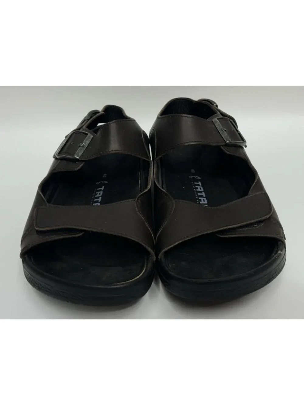 Birkenstock Tatami Nebraska Sandals Men’s 12 EU 45 Brown Leather Buckle Strap